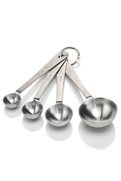By Tüfekçi Set of 4 Stainless Steel Measuring Spoons - 1.25ml, 2.5ml, 5 Ml, 15 Ml