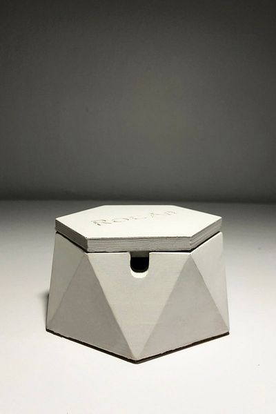 RocArt Home Εξαγωνικός πίνακας στάχτης από σκυρόδεμα