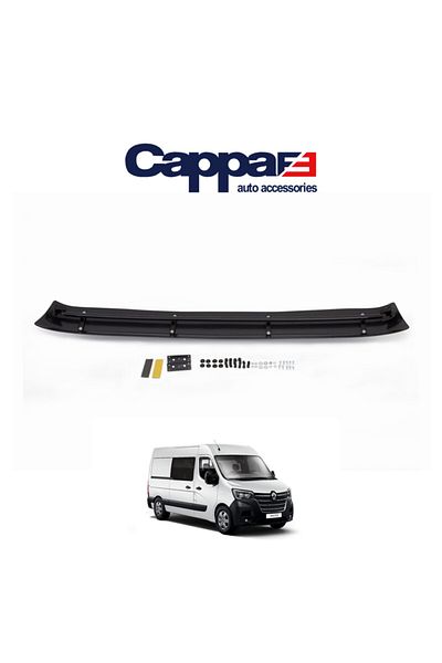 Cappafe Renault Master 2019 - Visor Acrylic Visor Hat, Terek Piano Black Front Window Sunshade