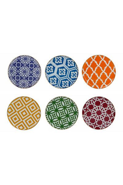 Porland Morocco Cake Plate Set - 20 cm 6 Pieces