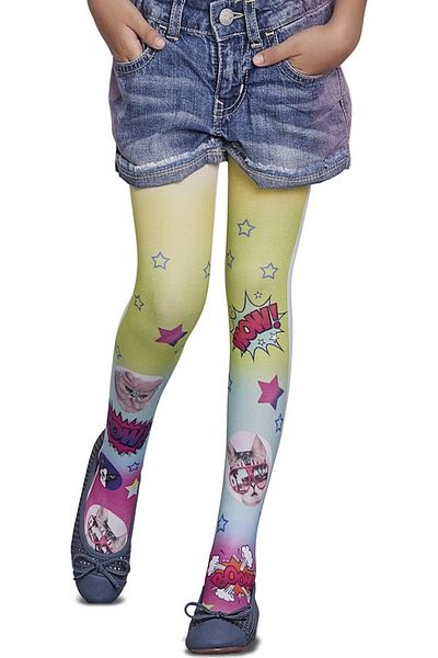 Penti Children's Yellow Patterned Hazel Pantyhose