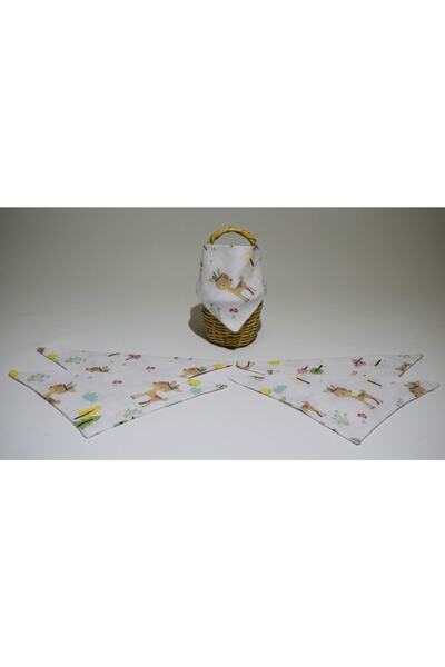 paris in paris Σετ σαλιάρα-μαντήλι 5 τεμαχίων 100% βαμβακερό ύφασμα μουσελίνας