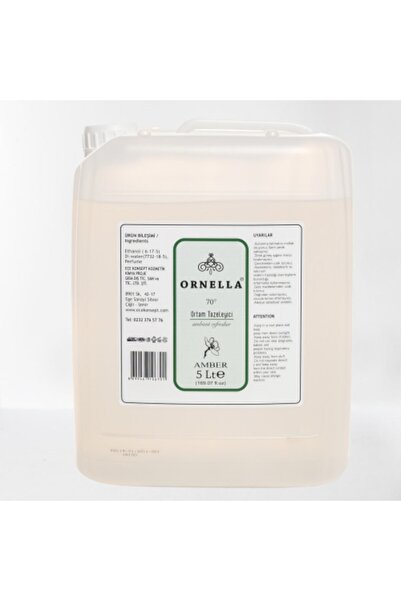 ORNELLA 70c Ortam Tazeleyici Oda Parfümü Amber - 5 Lt-