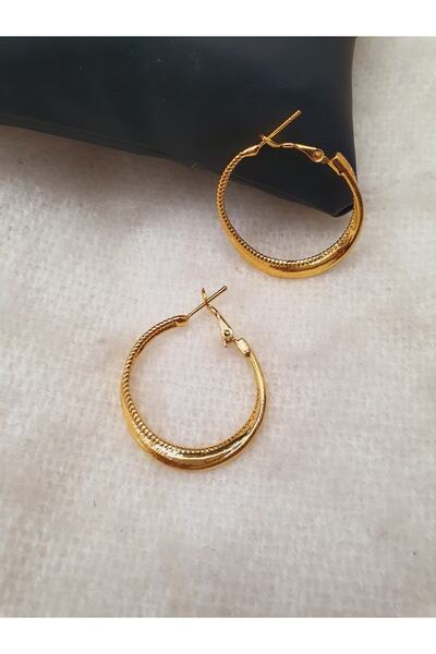 barisiva gold Rodyum Kaplama Kararmaz Küpe