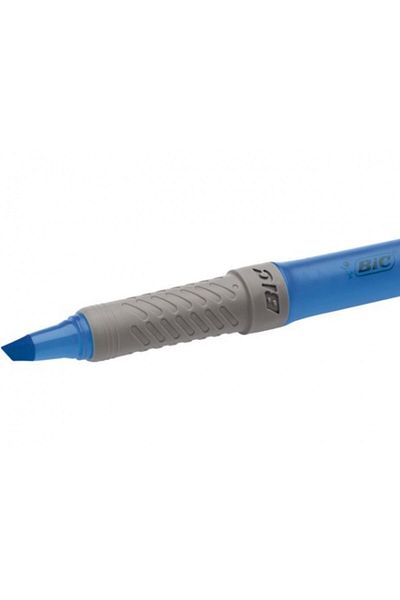 Bic Briteliner Grip Highlighter Blue, Box of 12