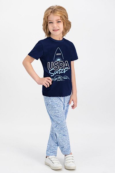U.S. Polo Assn. Set pijama cu mânecă scurtă pentru bărbați