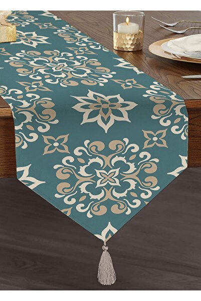 Realhomes Ψηφιακή εκτύπωση Μοντέρνα Φούντα Chenille Triangle Runner με μοτίβο...