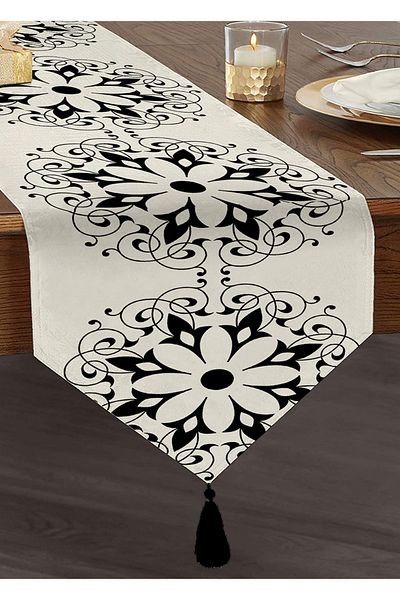 Realhomes Design personalizat Imprimat digital Decorativ Tufted Chenille Triunghi Runner