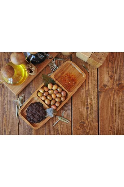 Bambum Set of 3 Wooden Sauce Bowl Ganberi
