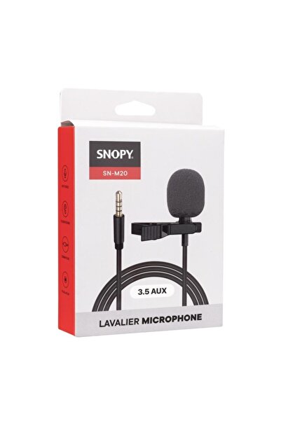 Snopy Sn-m20 Siyah Akıllı Telefon Ve Youtuber Metal Mandallı Yaka Mikrofonu