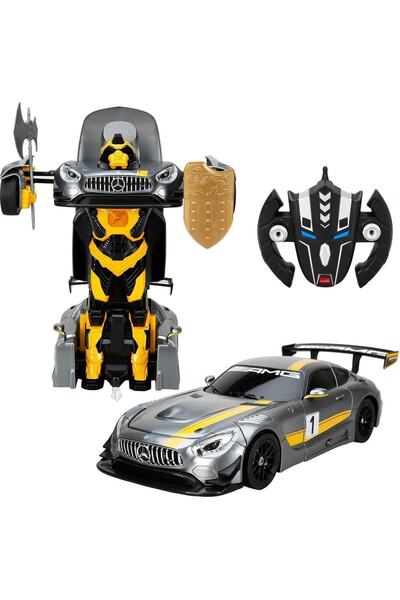 Sunman 74820 Mercedes Benz Amg Gt3 Transformable Car with Remote Control, Sound and Light