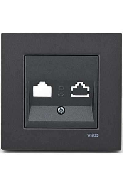 VİKO Artline Novella Smoked Data Socket Without Jacks