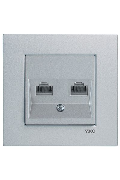 VİKO Artline Novella Silver Data-numeris مقبس مؤطر