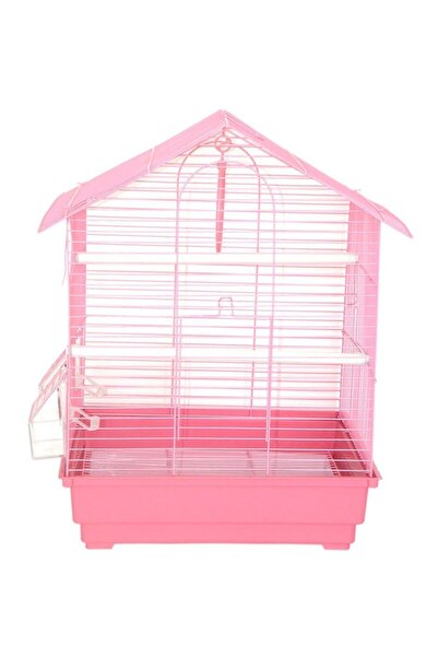 Genel Markalar Iki Kapılı Davul Muhabbet Kuşu Kafesi Renkli 35x28x46 Cm