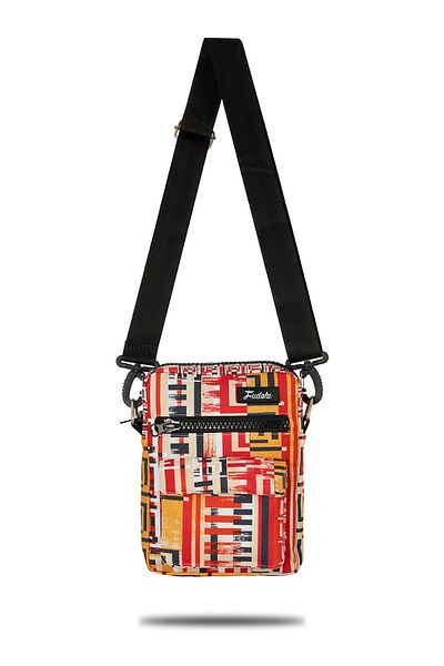 Fudela Cross Strap Comfortable Daily Use Shoulder Bag Red Patterned