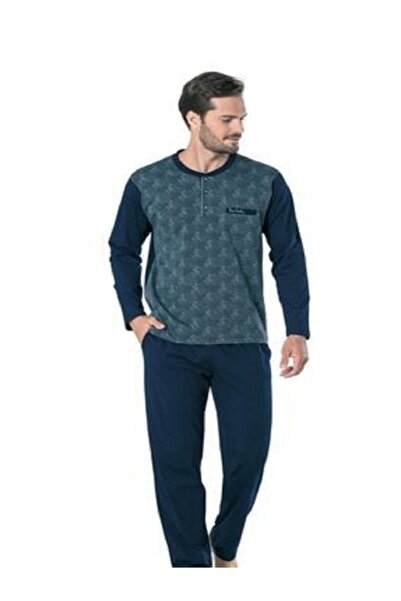 Pierre Cardin Pijama Erkek Yeşil Jakarlı Çeyizlik Pijama Takımı 5425