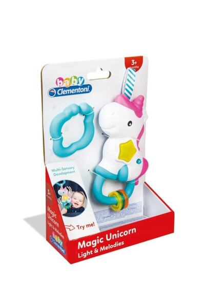CLEMENTONI خشخيشة يونيكورن التفاعلية من بيبي كليمنتوني