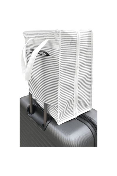 ALAS Gray Striped Storage Shoes - 1 Piece