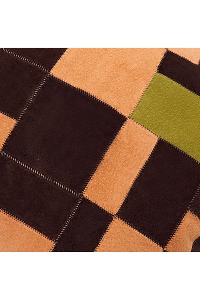 Desa Coffee Patchwork Suede Pillowcase