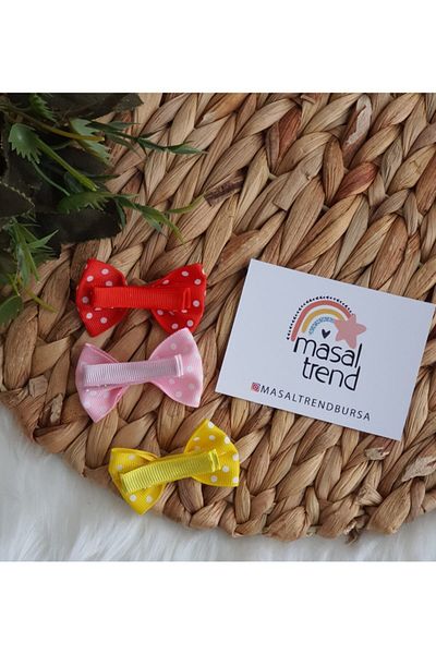 masal trend Bow 3-Piece Baby Clip Buckle