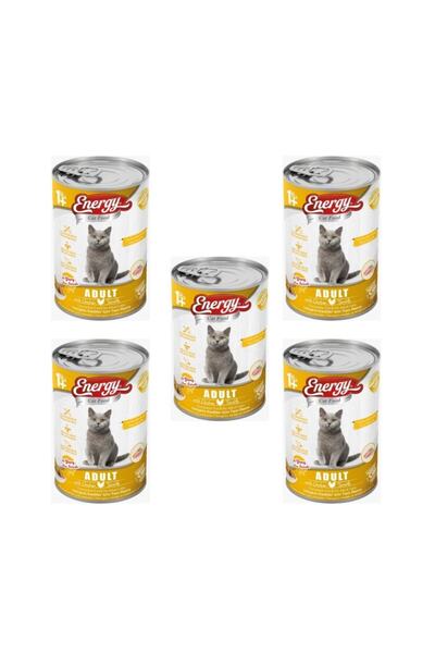 Energy Cat Food Tavuklu Yetişkin Islak Kedi Maması 5'li – 400 G