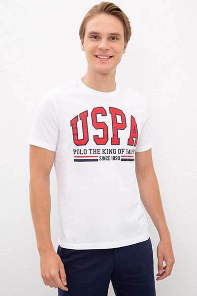 U.S. Polo Assn. Λευκό ανδρικό μπλουζάκι - Jamal G081gl011