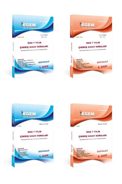 Egem Eğitim Yayınları (aöf) Sosyoloji 1 Ve 2.sınıf Çıkmış Sorular (güz-bah)