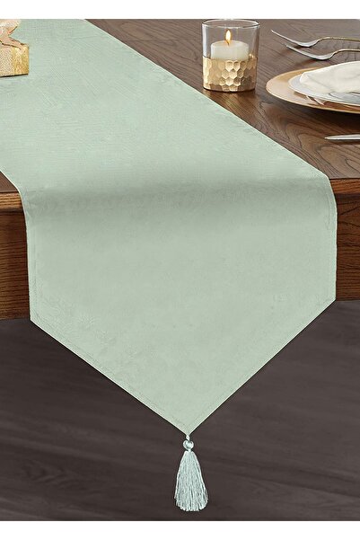 Realhomes Mint Yeşili Renkl Dijital Baskılı Dekoratif Özel Tasarım Püsküllü Ş...