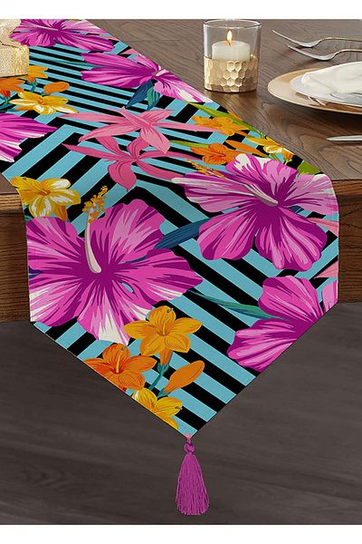 Realhomes Fundal geometric albastru Flori Design modern Design special Alerg triunghi din chenille