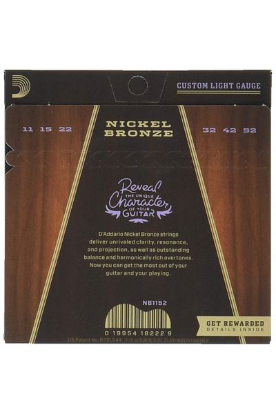 Daddario D'Addario Nb1152 Nickel Bronze Acoustic Guitar String (11-52)