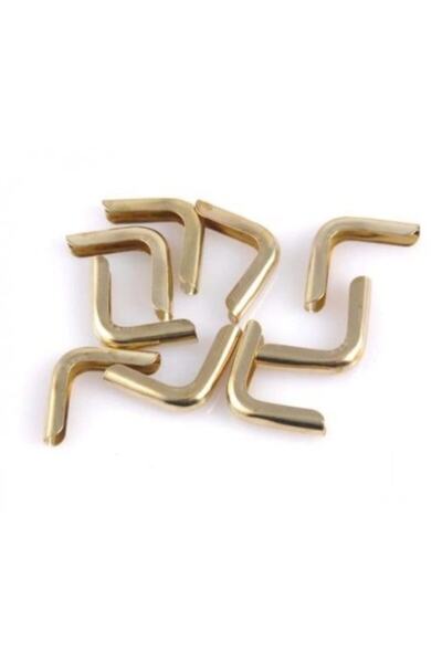 ZMY Metal Book Corner Protector Small Size Gold Color 18x18x3 Mm X 12 Pieces