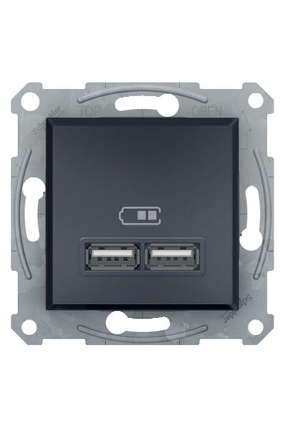 Schneider Electric مقبس USB Asfora 2.1a أنثراسايت