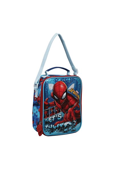 SPIDERMAN حقيبة غداء للأولاد باللون الأزرق سبايدرمان سالتو