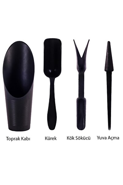 Cactus Planting Set (4 Pieces) Soil Container, Shovel, Root Remover, Slotting Apparatus