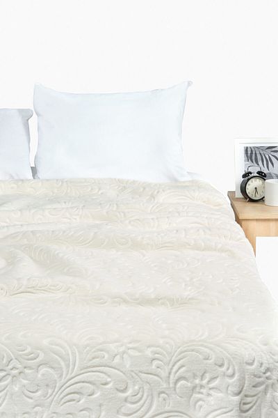 bahar soft baby Bahar Soft Double Embos Blanket 3 Kg - Ecru
