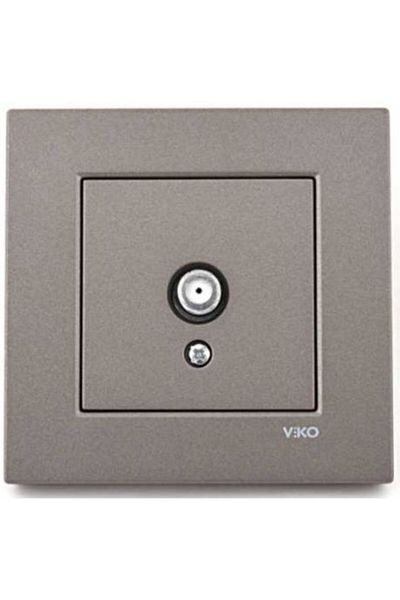 VİKO Novella F Connector Satellite Socket End Anthracite Color Framed
