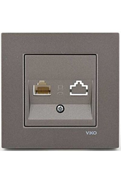 VİKO Artline Novella Antrasit Nümeris Telefon Priz Çerçeveli (AYNI GÜN KARGO)