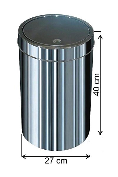 Bahat Stainless Rotating Lid Touch Trash Can 3 Liters