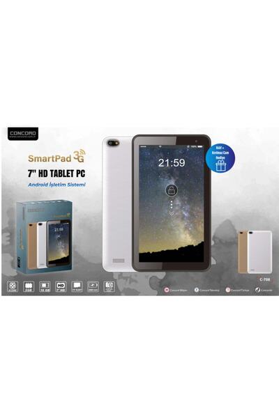 Concord C-708 7 Inç Sim Kartlı 3g / 2gb Ram / 16gb Google Lisanslı Tablet Pc