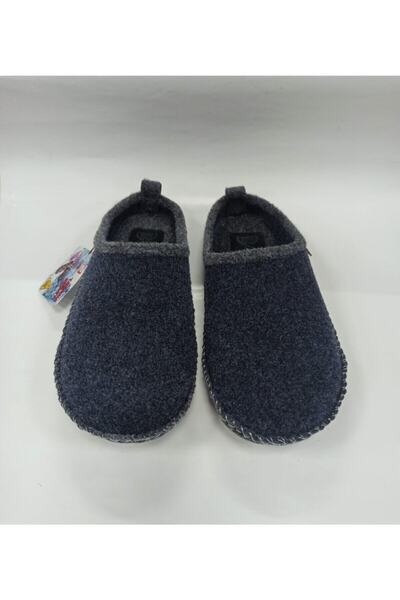 GEZER Men's Navy Blue Silent Sole House Slippers