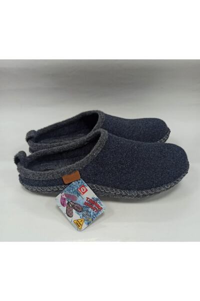 GEZER Men's Navy Blue Silent Sole House Slippers