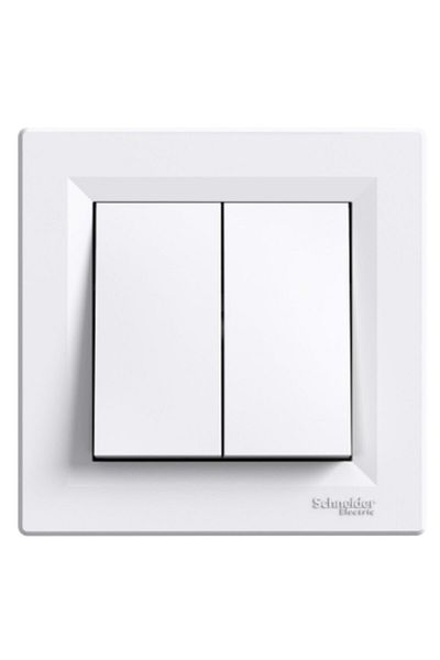Schneider Electric Schneider asfora White Light Framed Button - Schn-asfora-light.button-white