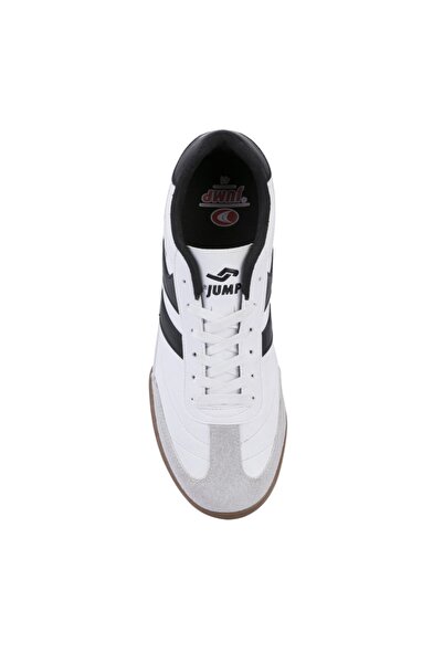 Jump 18089 White - Black Rubber Sole Men's Indoor Football Shoes