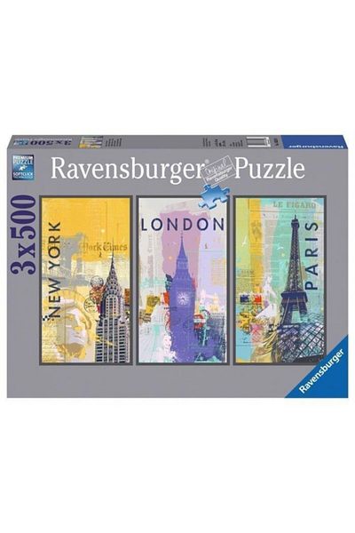 RAVENSBURGER World Cities 3x500 Puzzle