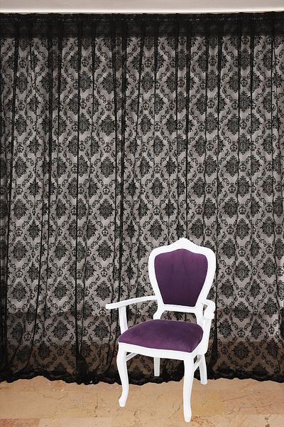 AKÇA TEKSTİL Damaks Black Color Single Wing Ready-made Planted Pleated Background Curtain 300*260 Cm