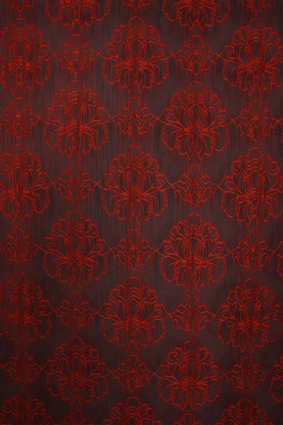 AKÇA TEKSTİL Spider Model Red Color Rope Curtain Ready-made Buttons Sewn Rope Curtain 300*270 Cm