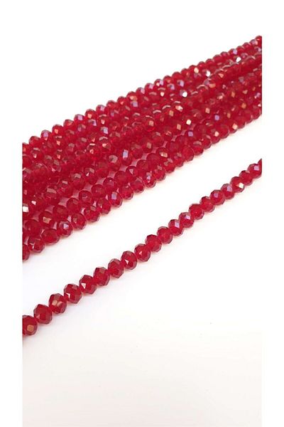 Hobigram Beads Assortment Transparent Burgundy Crystal Beads 8 mm – Beads, Stylish Design, Women's Accessory – Beads