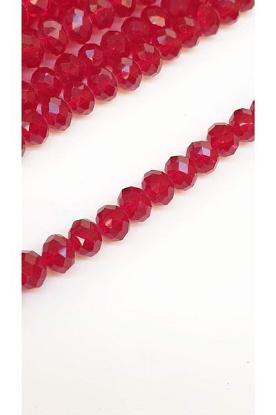 Hobigram Beads Assortment Transparent Burgundy Crystal Beads 8 mm – Beads, Stylish Design, Women's Accessory – Beads