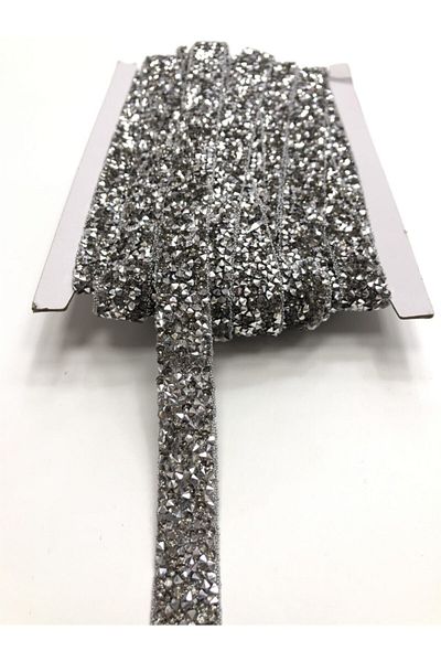 Hobigram Διακοσμητική λωρίδα Anthracite Silver Iron-on Strip Sconce – Διακοσμητική λωρίδα, κομψό σχέδιο – Dekorati