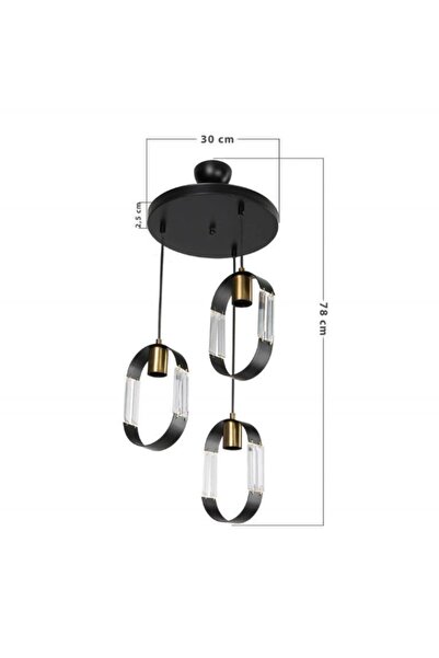 Modelight Nova 3Lü Avize Çember